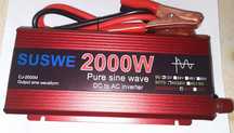 Inverter sinus pur  2kW, 12V la 230V, auto, rulote ...