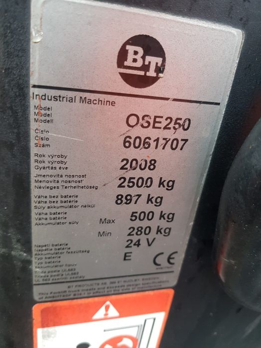 transpalet electric liza piese bt ose 250 2.5 t one