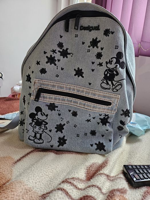 Раница DESIGUAL дънкова раница с камъни