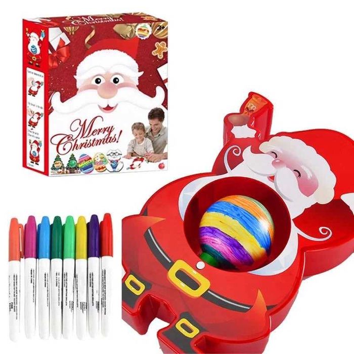 Set interactiv Mos Craciun Kit DIY special pentru decoarat globuri