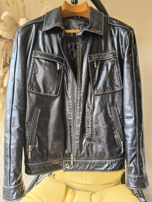Geacă din piele Dolce&Gabbana Ediție Limitată