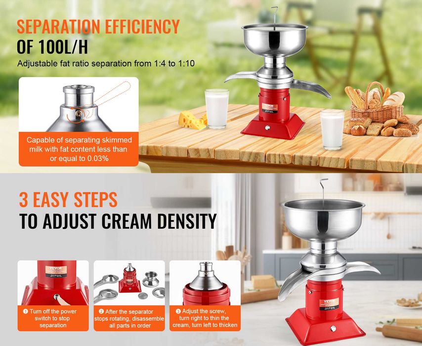 Separator de lapte electric Separator de smantana 30W,5L Nou ambalat!