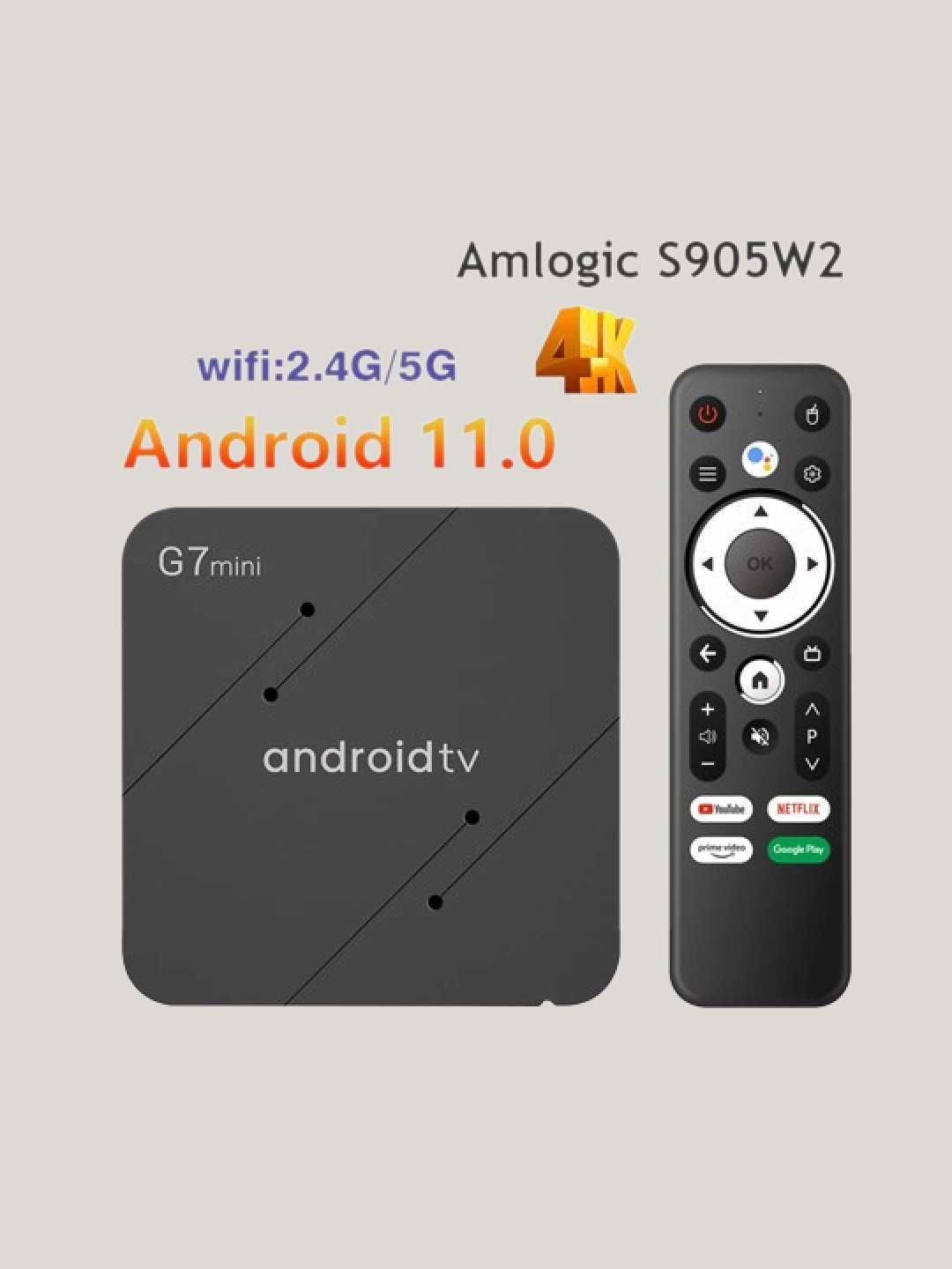 Raqamli pristavka, TV pristavka, Smart TV Box Q5 2/8GB, G7 2/16GB