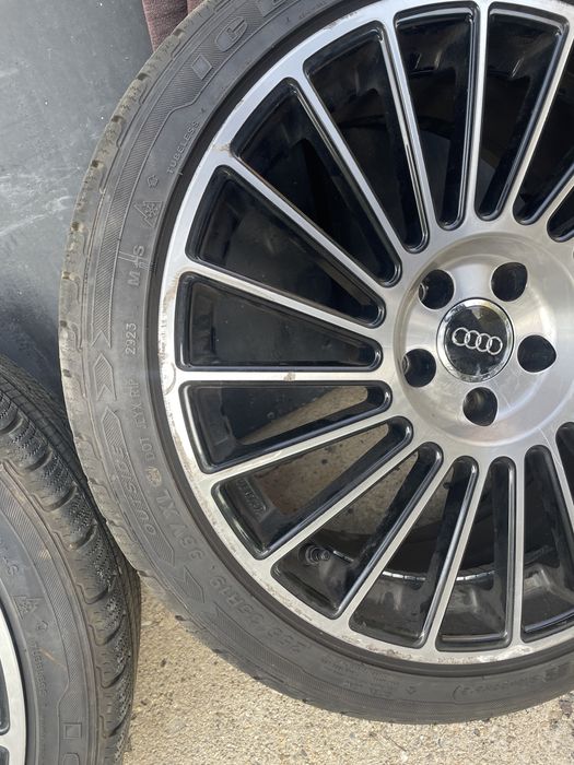 Jante AM R19 5x112, butuc 72.6 cu anvelope noi de iarna 255 35 19