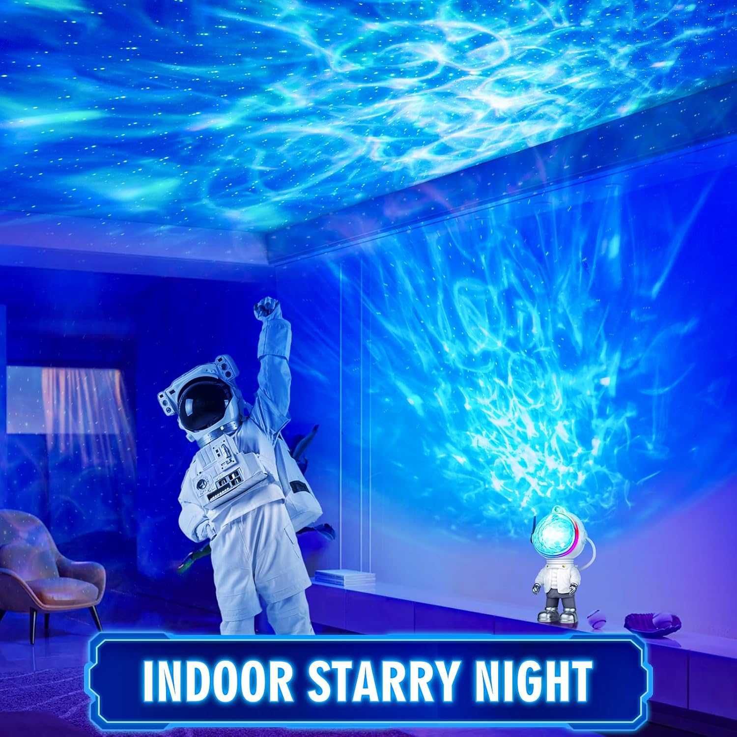 LBSTP Astronaut Galaxy Star Projector Light