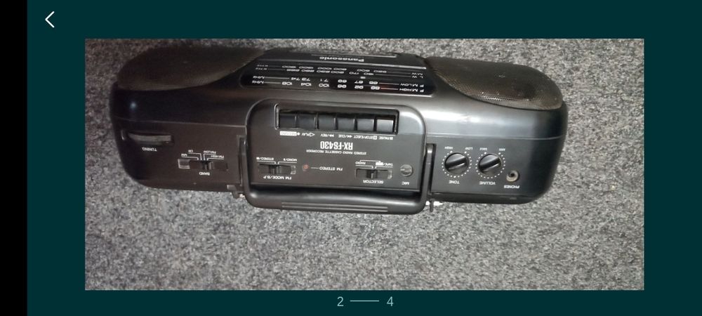 Radiocasetofon Panasonic model RX-FS430