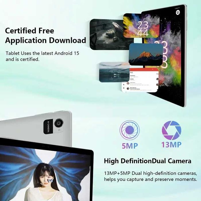 Нов запечатан таблет с Андроид 15,2025г.модел,напълно оборудван-210лв