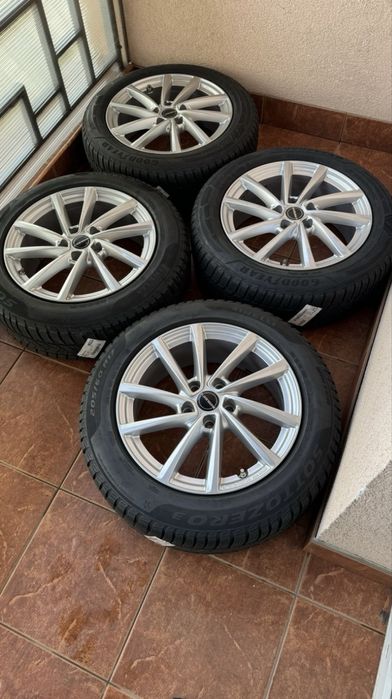 Jante Bmw BORBET (Germany) 17 x1,x2 + cauciucuri iarna 205/60/17 5x112