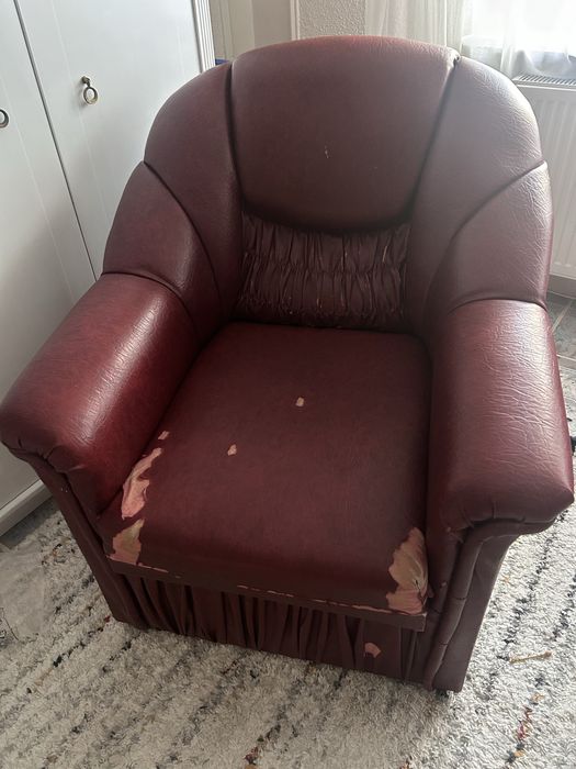 Canapea extensibila + fotoliu