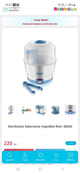 Vand sterilizator biberoane Reer