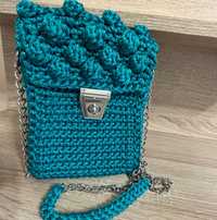 Плетена мини чанта