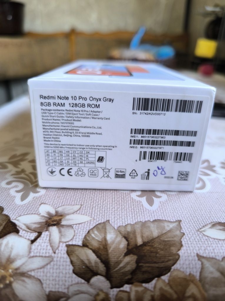 Redmi Note 10 pro Onyx gray 8/128