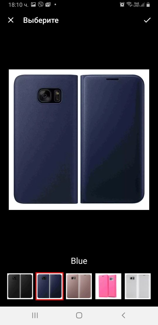 Оригинален флип кожен калъф за Samsung Galaxy- s6,s7,s8