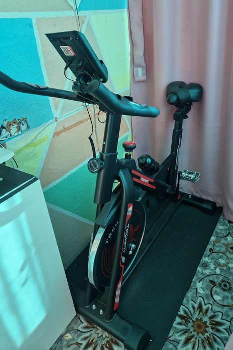 Bicicleta Spinning Techfit SBK 1500N+Covor protectie din cauciuc