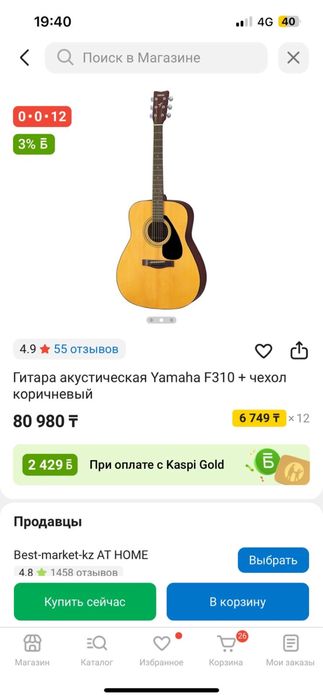 АРЗАНГА БЕРЕМ (акустическая гитара Ямаха ф310