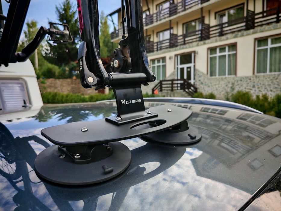 Suport bicicleta, prindere cu ventuze, vacuum, Tesla, i3 etc.