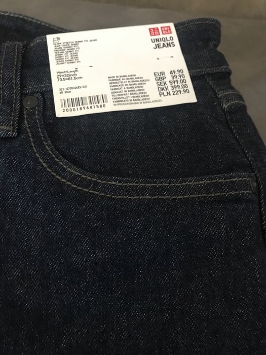 Blugi Uniqlo noi cu eticheta W29 L32