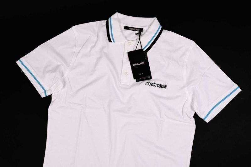 ПРОМО Roberto Cavalli-M и XL размер-оригинална бяла поло тениска