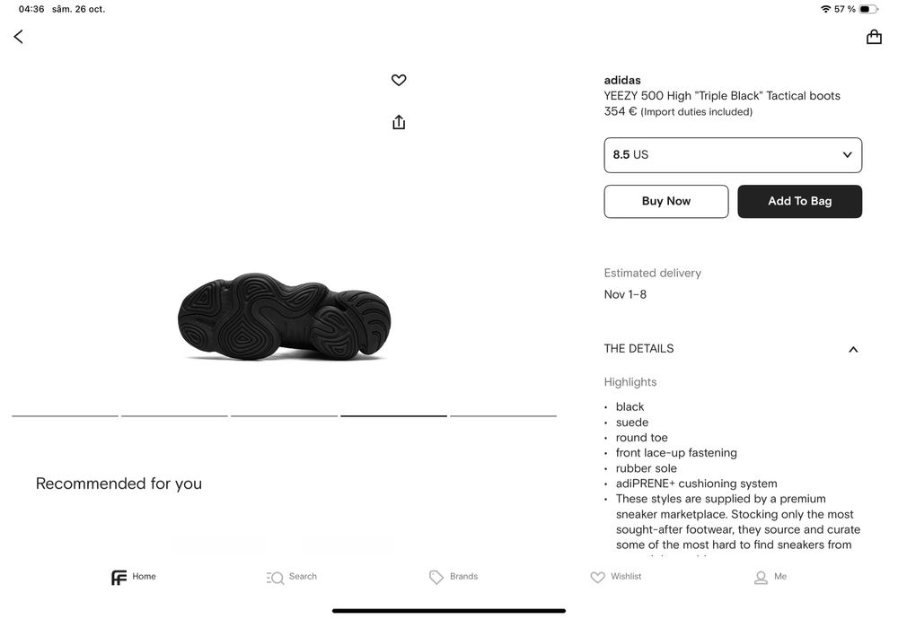 Adidas  yeezy boots 42