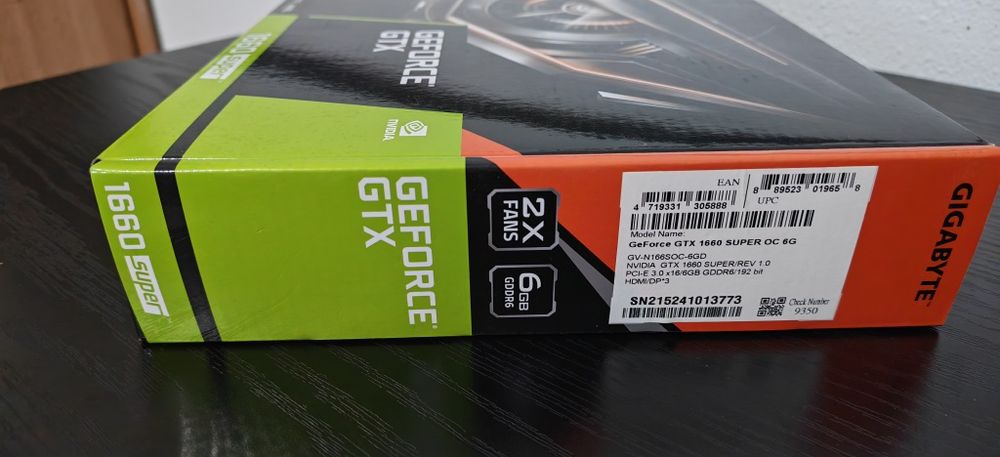 Gigabyte 1660 Super OC 6G GDDR6 192 BIT
