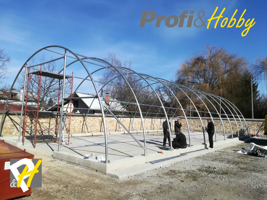 Дъговидно хале, огнеустойчив PVC 720g/m2 - размери 9х12 9х20 9х26