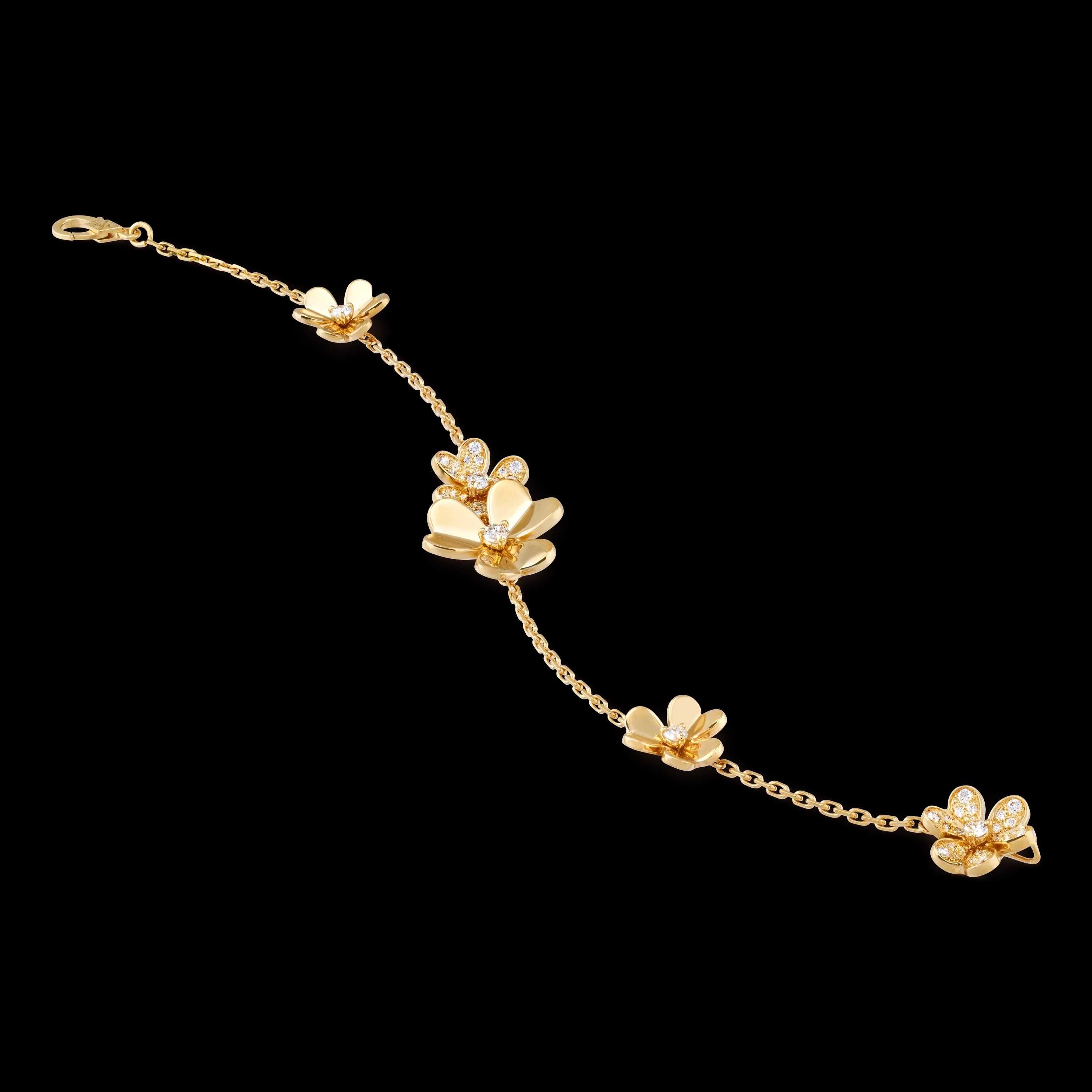 Van Cleef & Arpels VCA Gold 5 Frivole Diamond Clover Дамска Гривна