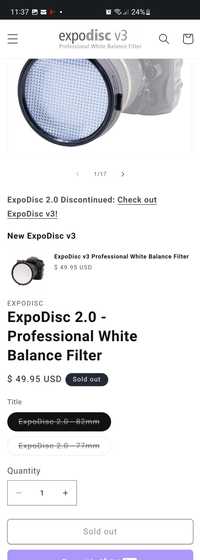 Expodisc V3 WB filter