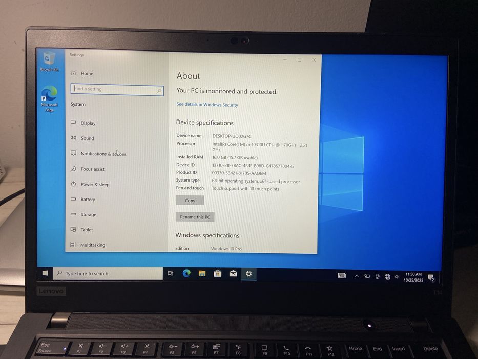 Lenovo ThinkPad T14 Gen1 i5 Touchscreen