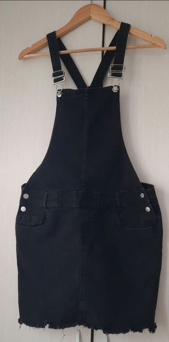 Fusta salopeta scurta denim