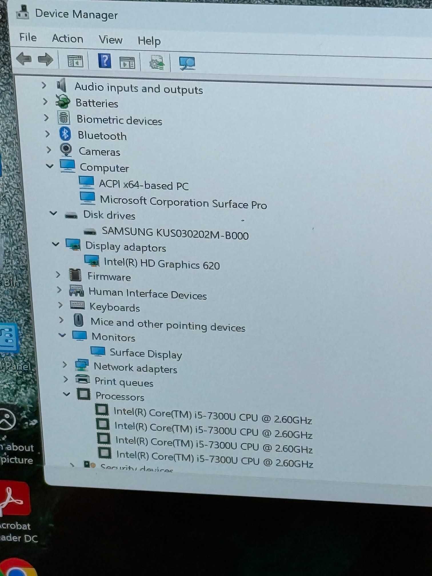 Microsoft Surface Pro 5 i5 7th/8RAM/256SSD