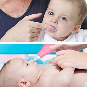 Set pentru îngrijirea bebelusului ergonomic,  fara BPA roz/albastru