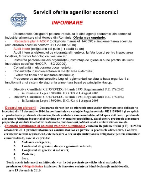 Manual HACCP  & Consultanta HACCP