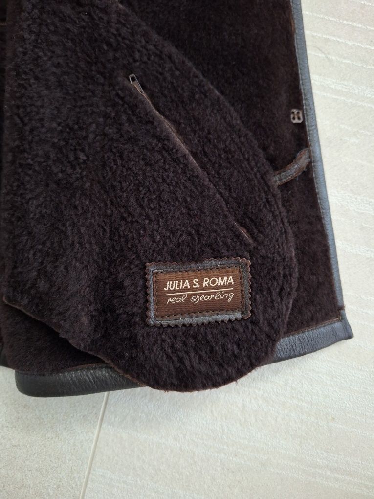 Cojoc piele naturala, de dama,  cu  blana, marime 40
