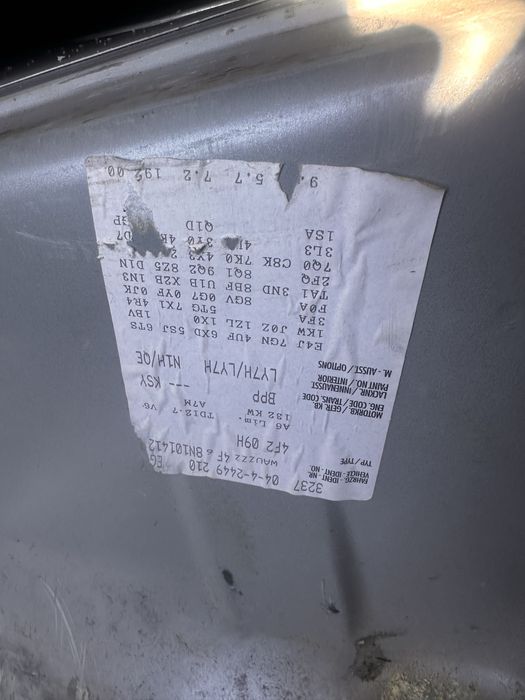 Vand motor 2.7 BPP 132 kw audi a6 c6