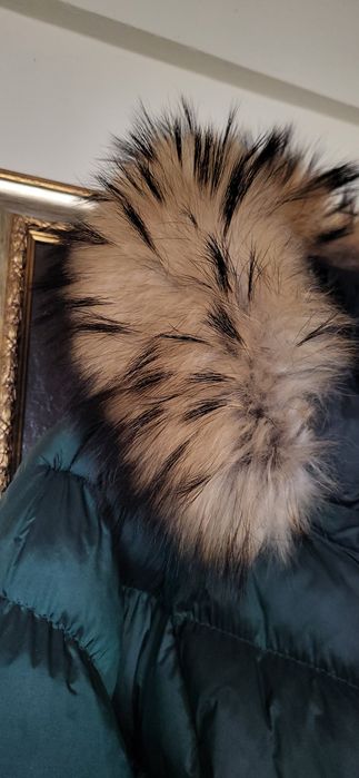 Geaca groasa lunga de iarna cu blana