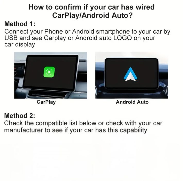CarPlay & Android Auto Плъг & Плей USВ Донгъл от Кабелно към Безжично