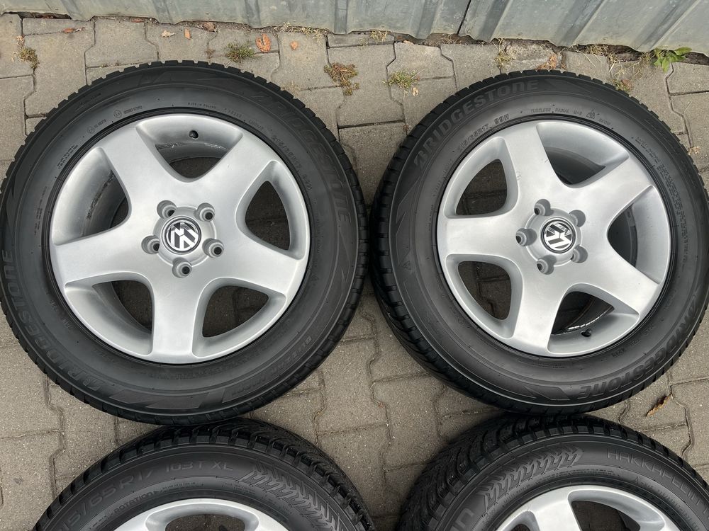 Jante aliaj 5x120mm, anvelope iarna 215/65 R17, VW T5, T6, Caravelle