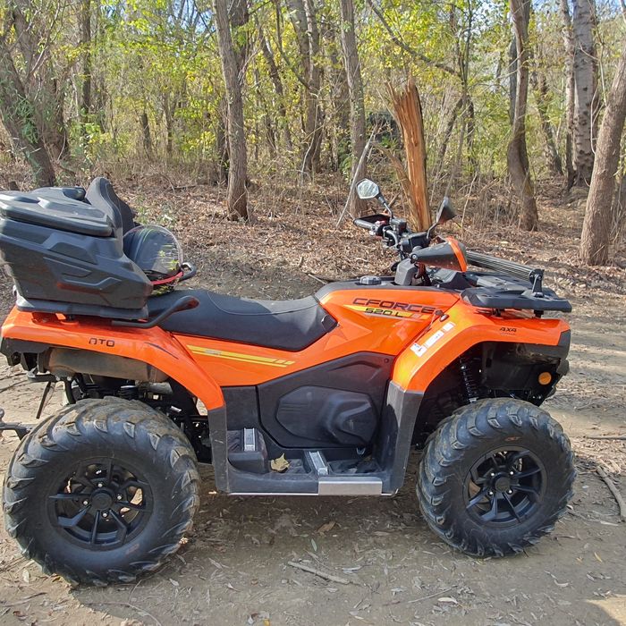 Vând atv cf-moto 520L euro5 cu scut de aluminiu, distanțiere, lada led