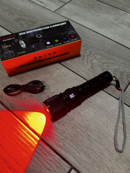 Lanterna cu led colorat, acumulator 8800mAh/ afișaj electronic