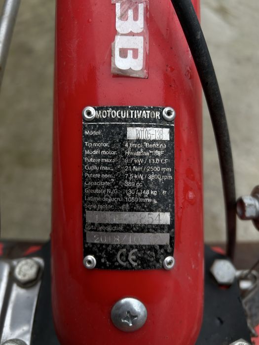 Motocultor Rotakt 13 cp pe benzină