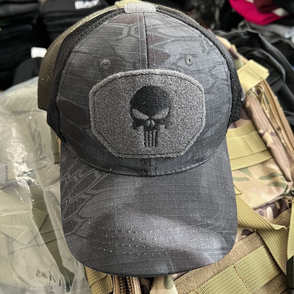 Тактическа шапка с мрежа Punisher skull Tactical Multicam лов стрелба