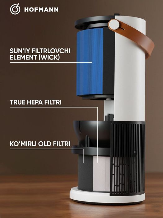 Очиститель и увлажнитель воздуха Hofmann 2 в 1, ультразвуковой, сенсор