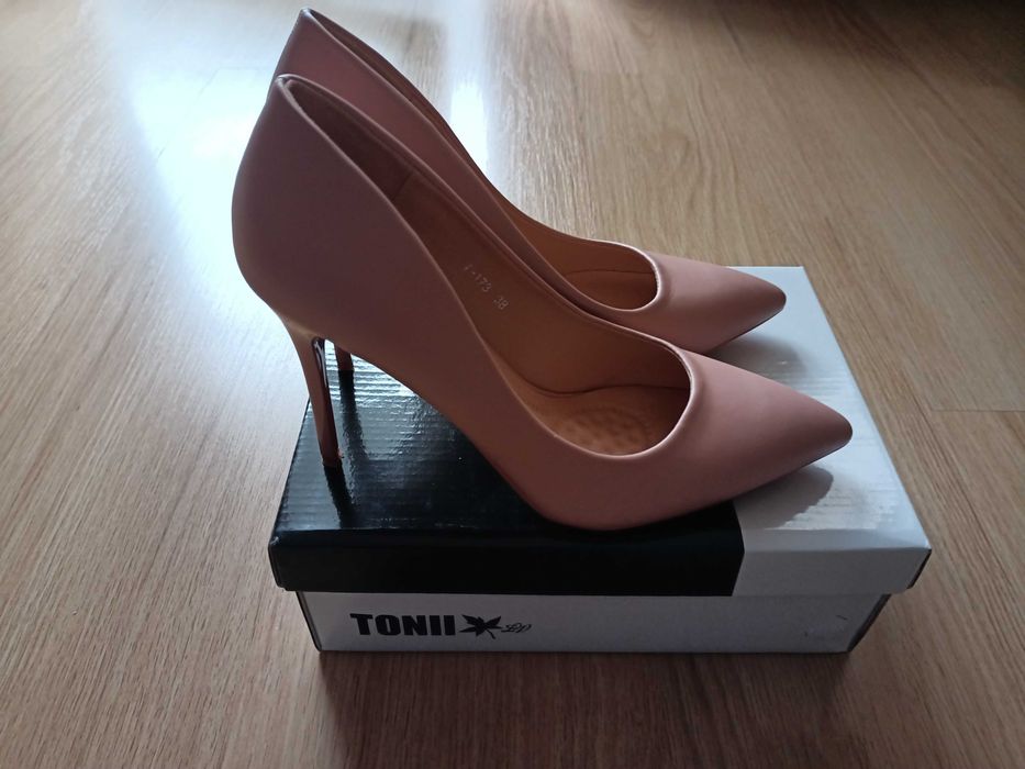 Pantofi eleganti tip Stiletto, roz pudra, 38