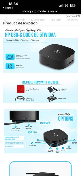 HP THUNDERBOLT DOCK - Sisteme HP de andocare Thunderbolt