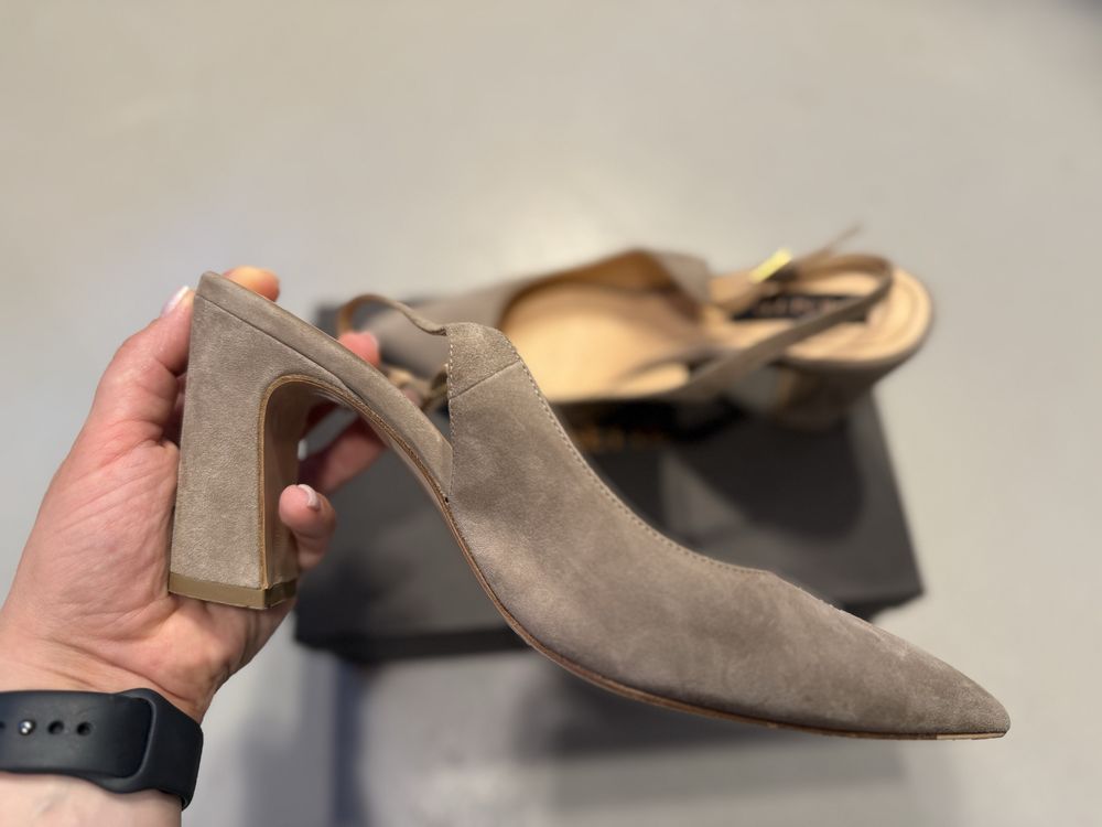Pantofi Musette Nude, 40, piele intoarsa, fara defecte