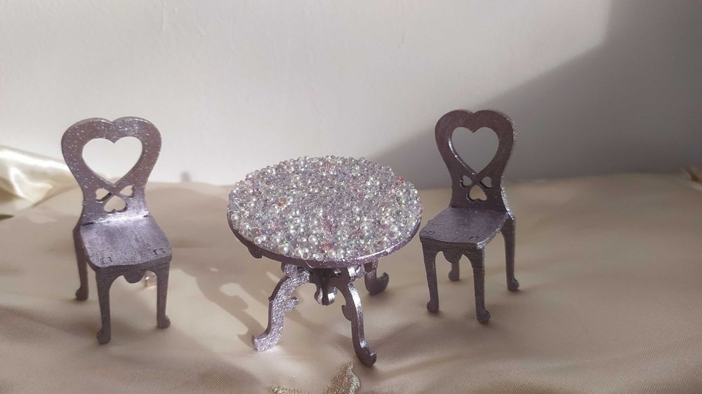 Играчка Малка дървена масичка за кафе играчка