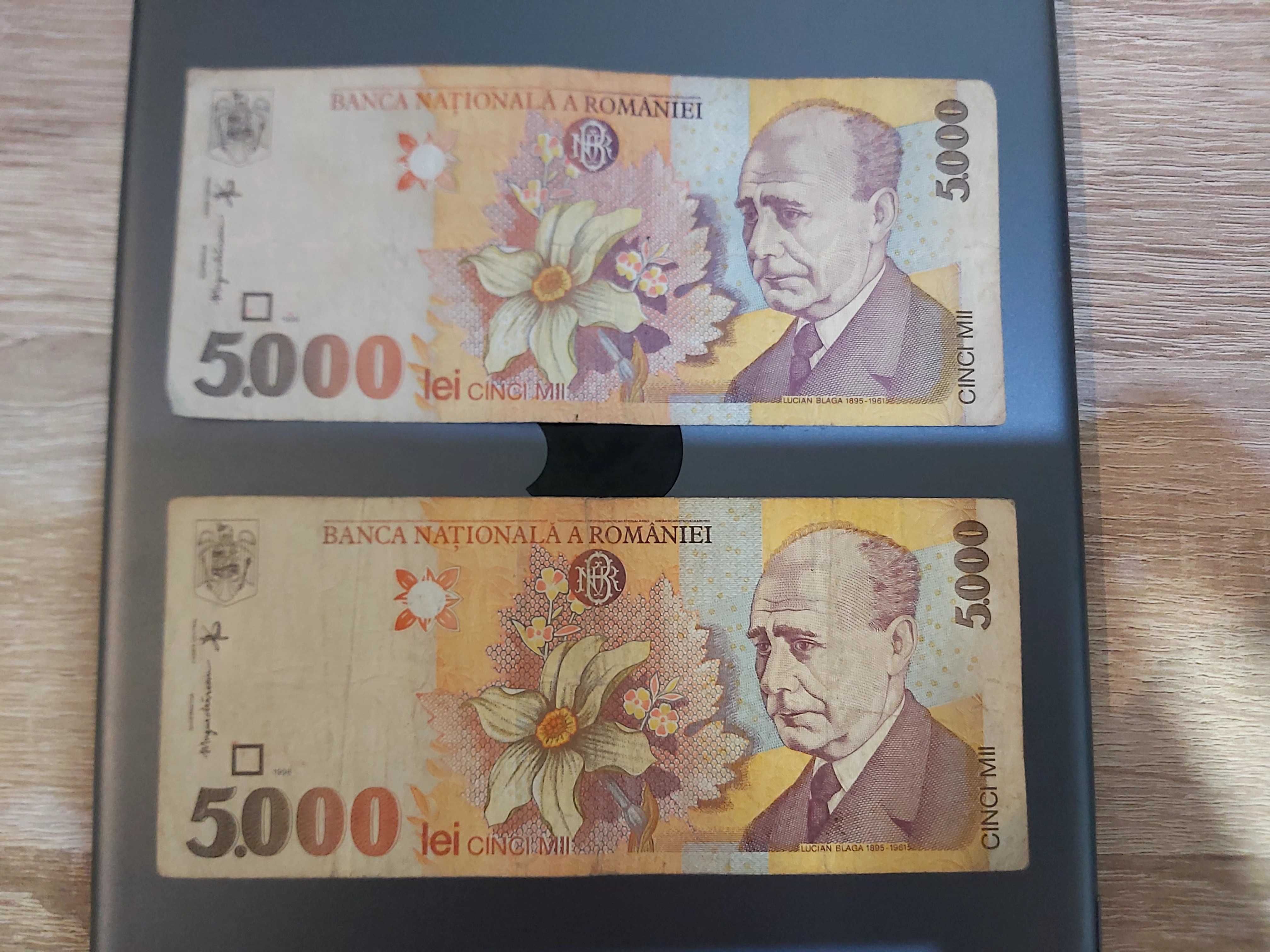 Bancnote românești 5000 lei anul 1998