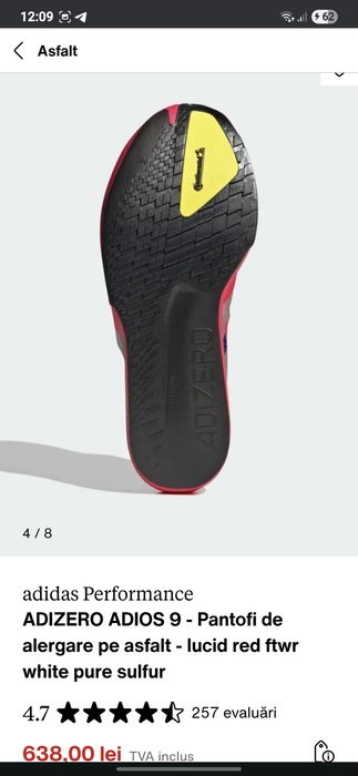 Adidas Performance Adizero Adios 9 (alergare,sala)
