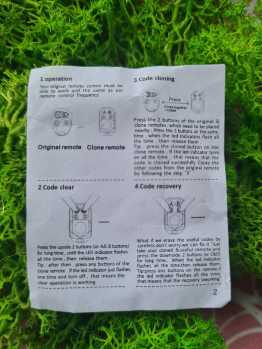 Telecomanda universala acces poarta, usi garaj