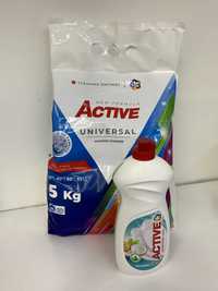 Detergent rufe Active 5kg + detergent vase 500 ml cadou